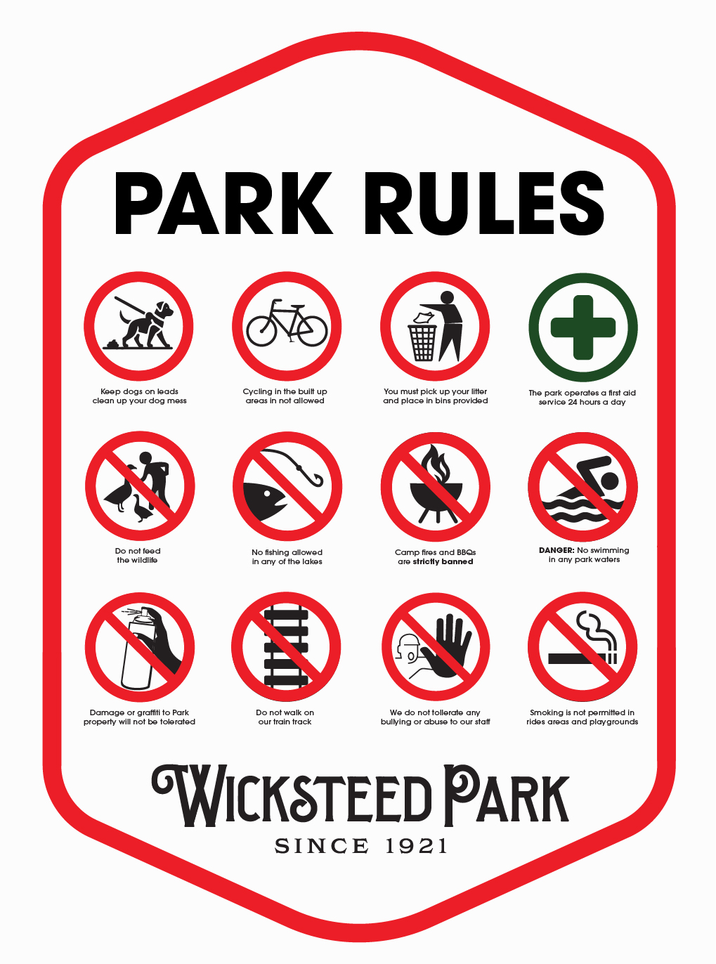 Terms and conditions Park Rules Wicksteed Park