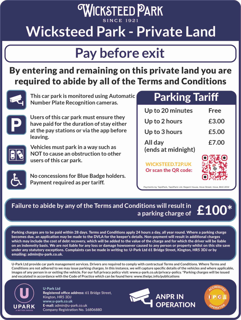 Wicksteed Park Car Parking